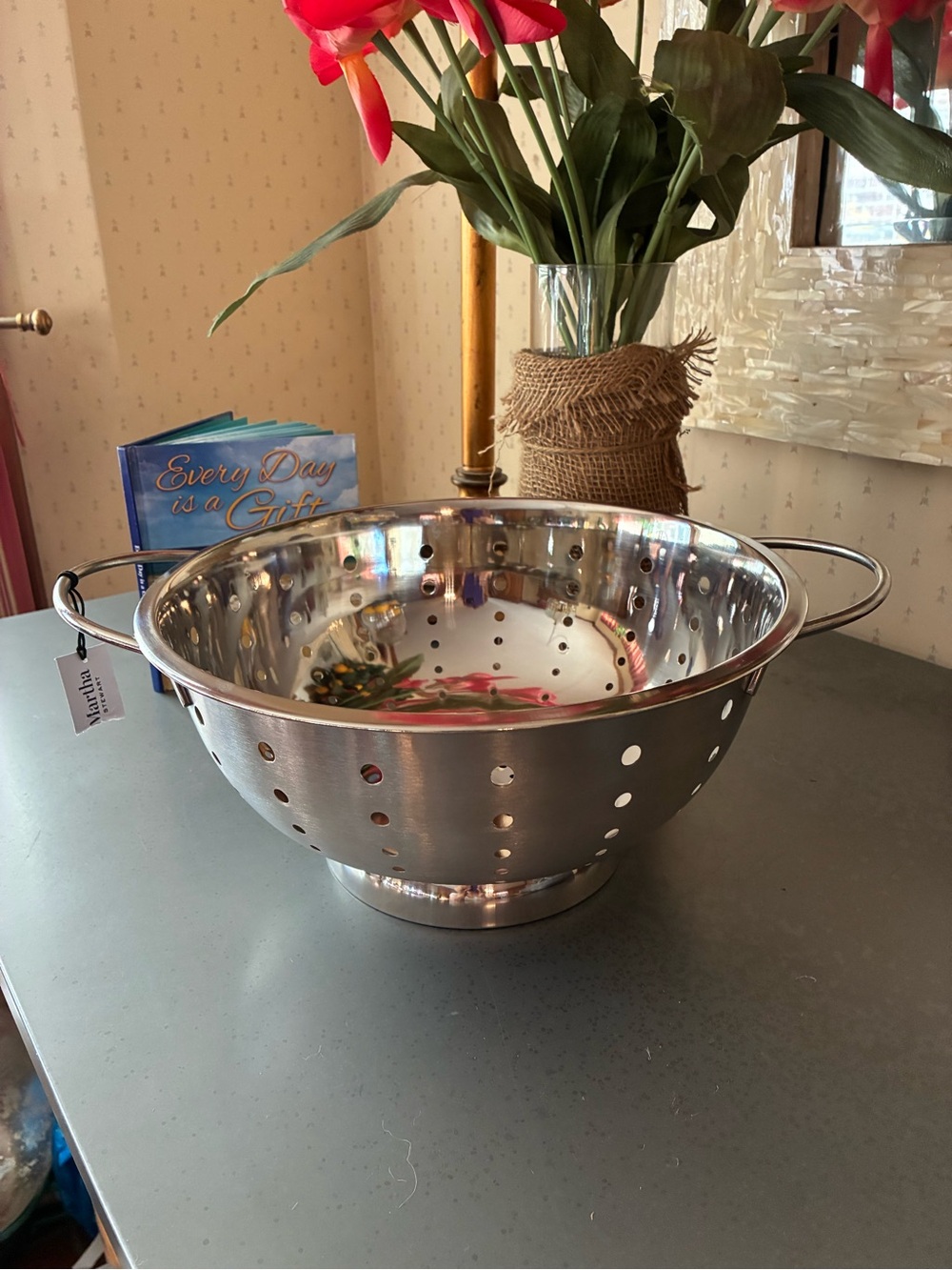 Martha Stewart Collection, NEW WITH TAGS, Stainless Steel Colander. Durable.